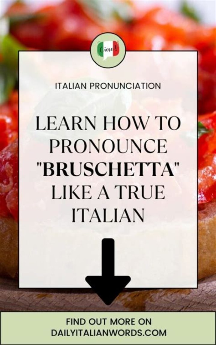 How to pronounce bruschetta in Italian correctly