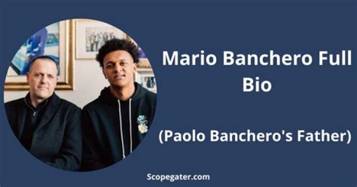 Mario Banchero:All About Paolo Banchero Father