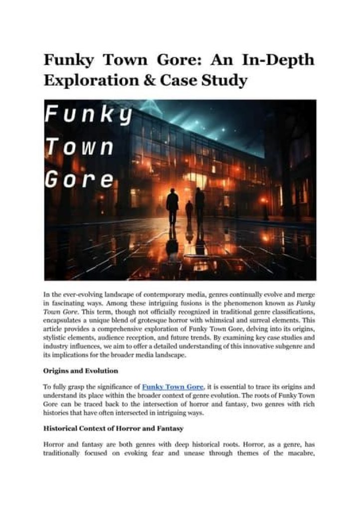 Uncover The Dark Truths Behind "Funky Town Gore Vids"